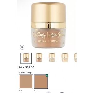 Easy Peasy Powder Mineral Foundation by Kim Gravel QVC -color DEEP